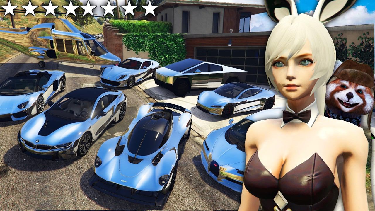 Я УГНАЛ ХРОМИРОВАННЫЕ ТАЧКИ С ДЕВУШКОЙ ЗАЙКОЙ ИЗ РЕАЛЬНОЙ ЖИЗНИ В ГТА 5 смотреть онлайн