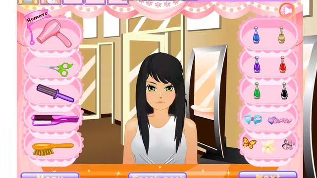 Барби пришла в салон красоты Барби делает прическу Мультик игра для девочек смотреть онлайн