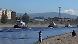 Парад кораблей на реке Лена