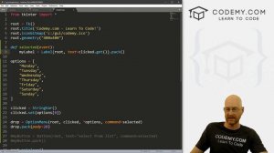 Binding Dropdown Menus and Combo Boxes - Python Tkinter GUI Tutorial 45