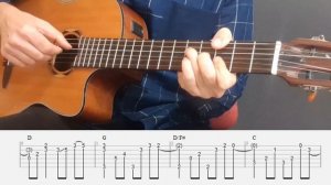 Take My Breath Away - Berlin - Fingerstyle Guitar Tutorial Tab