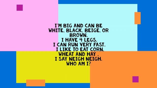 Animal Riddles for Kids- Farm Animal Riddles with answers  Who Am I?