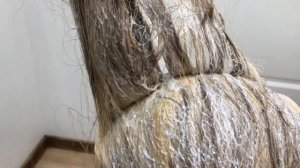 Однотонный блонд, нейтрализация фона осветления, выравнивание тонирование блонда