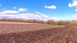 Мини трактор из мотоблока с фрезой. Mini tractor with cutter