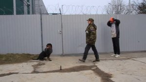 Работа ротвейлера, защита, задержание и конвоирование.