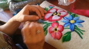 Как сделать вышивку валенок. Обзор фелтинга. Мастер Надежда