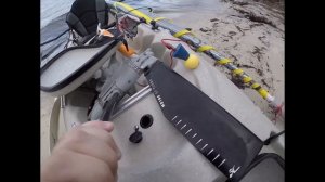 Sailing a Hobie kayak… until sail breaks.