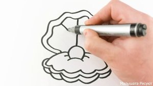 Рисуем ракушку с жемчужиной легко и просто Малышата Рисуют! #159