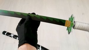 Катана из аниме "Клинок, рассекающий демонов" (Demon Slayer) Меч Санеми Шинадзугава