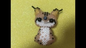 Амигуруми рысь из бисера.