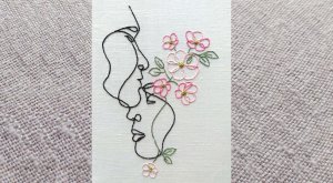 Закрепление нити, вышивка контура