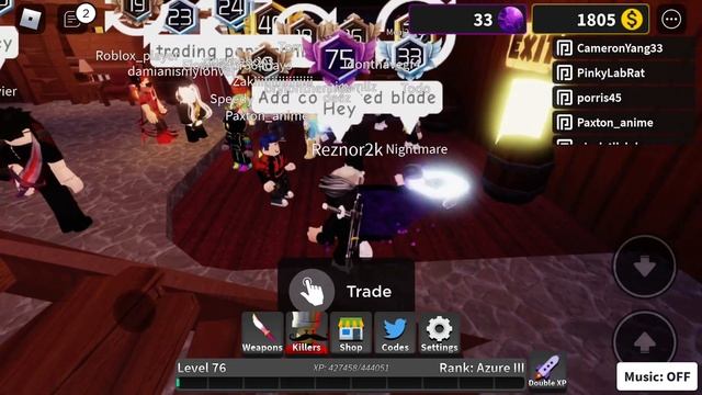 Roblox Survive the Killer trading смотреть онлайн