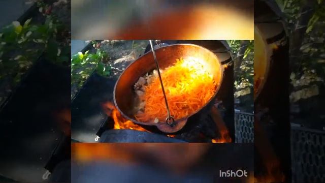 Готування плову на казані. Cooking pilaf on a cauldron #плов #мясо #рис #рецепт смотреть онлайн