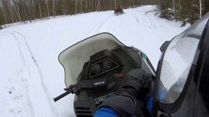 BEARCAT 570 TRAIL BREAKING IN DEEP SNOW