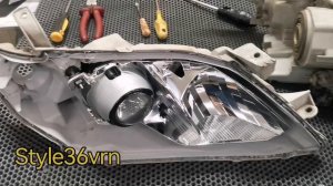 Установка bi led линз Тойота камри 40