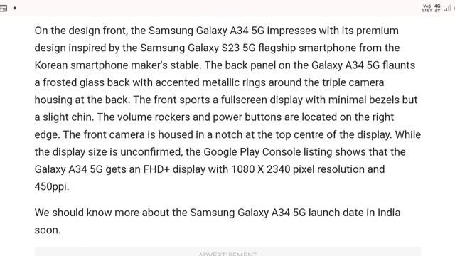 Samsung Galaxy A34 5G with MediaTek Dimensity 1080 SoC, Android 13 spotted on Google Play Console |
