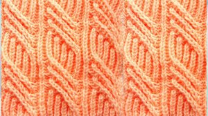 Жгут патентным узором. Бриошь. Вязание на спицах
