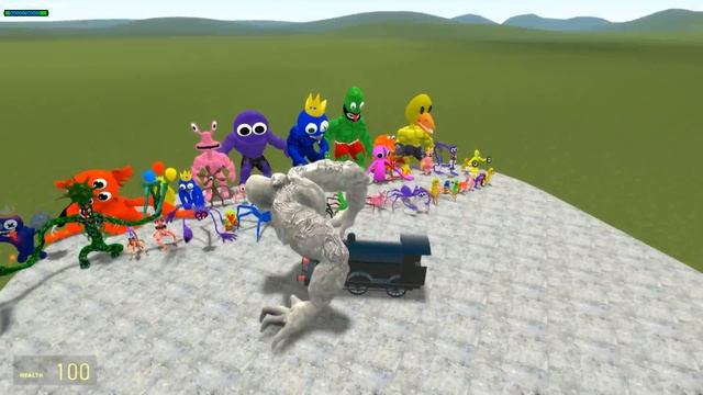 New Monster Cursed Thomas and Friends vs All Rainbow Friends Roblox Family in Garry's Mod смотреть онлайн