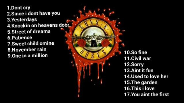 17 Guns N R0ses, Best Ballads