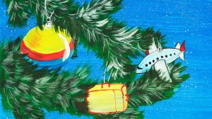 Как нарисовать новогодние игрушки на елке. Рисуем новогоднюю открытку. Правополушарное рисование.