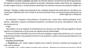 Gjuha 10 FILARA Mesimi 14 1 Teksti argumentues dhe elementet e tij