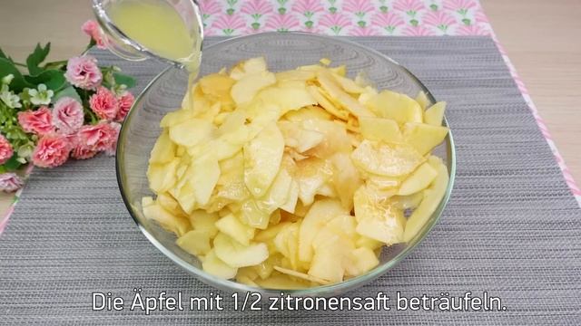 Mehr Äpfel als Teig! Super cremiger Apfelkuchen! Kuchen in Minuten! #224 смотреть онлайн