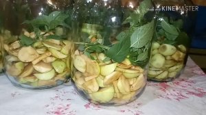 Компот из яблок и перечной мяты на зиму