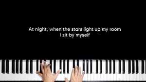 Talking to the moon - Bruno Mars (Original Key Karaoke) - Piano Instrumental Cover with Lyrics