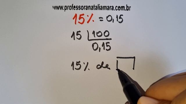 AULA DE PORCENTAGEM FÁCIL  15  15 POR CENTO  Quanto é 15?  Como fazer 15 de um número?