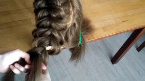 Косы с резинками за 3 минуты/простые французские косы.
