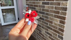 Яркие броши с цветами из полимерной глины | Мастер-класс по изготовлению броши