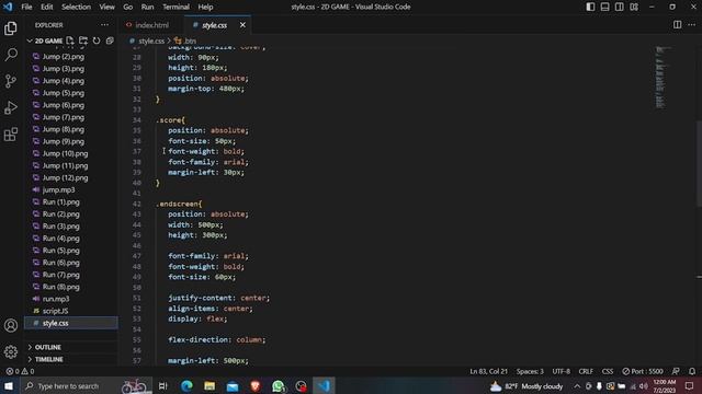 JavaScript 2D Game Development | Java Institute | K.G.Dulanjana Ashen Nethmina
