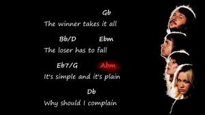 Abba - The Winner Takes it All - Chords & Lyrics