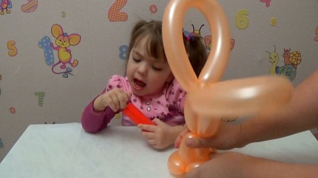 Зайка из воздушных шариков смотреть онлайн