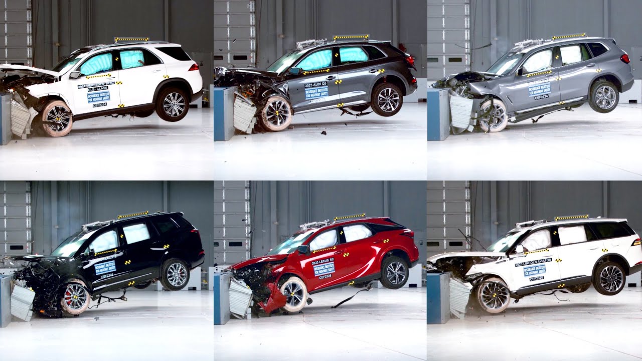 Crash Test 8 Luxury SUVs (2024) BMW, Mercedes, Audi, Cadillac, Lincoln, Volvo, Lexus, Acura.