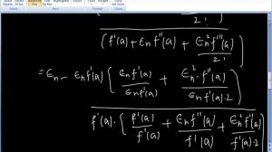 prove that newton raphson method is quadratically convergent method or it is second order method