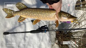 Ловля Щуки на Мандулу среди льдин.