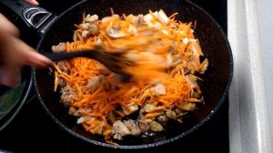 Жареная вермишель с курицей! Вкусный и сытный ужин!