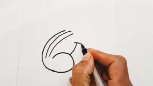 как нарисовать белочка из цифры 6