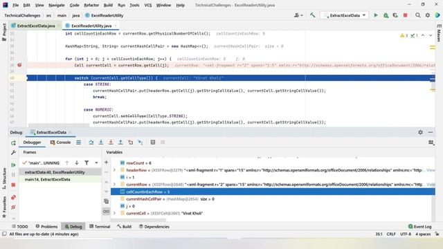 Part -3 Extract Excel Data- Debugging the Java Code|Technical Challenges in Automation|