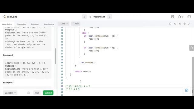 Leetcode 532: K-diff Pairs in an Array смотреть онлайн