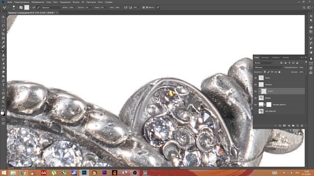 Ретушь кольца с комментариями. Серебро. Ювелирная ретушь. Jewelry retouching смотреть онлайн