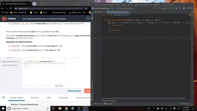 Teen Number Checker Program (How Old are Teenagers?) [#07] - Java Coding Exercise Problem