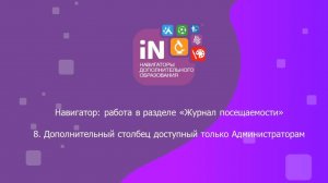 33. Дополнительный столбец «Журнала посещаемости» доступный только Администраторам [2022]