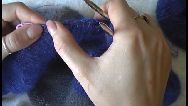 Кардиган из мохера спицами подробный МК часть 1