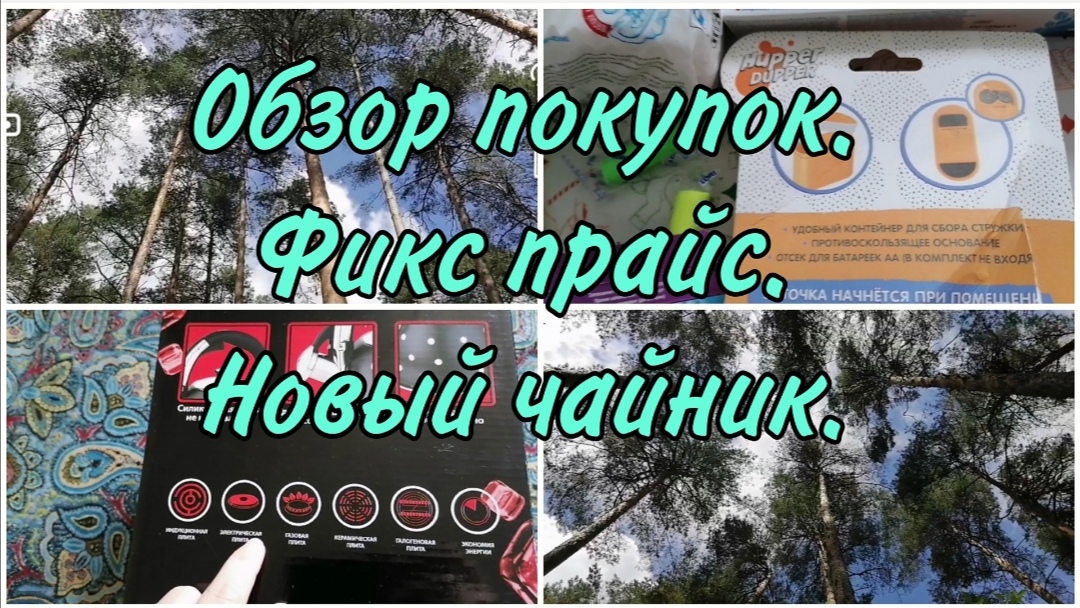 Обзор покупок. Фикс прайс. Новый чайник. Звуки природы. Прогулка в лесу.