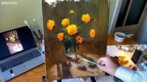 How to Paint Marigolds Illuminated by the Sun