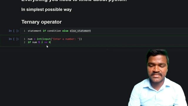ternary operator in python | if else elif | conditional statements | python tutorial | full course