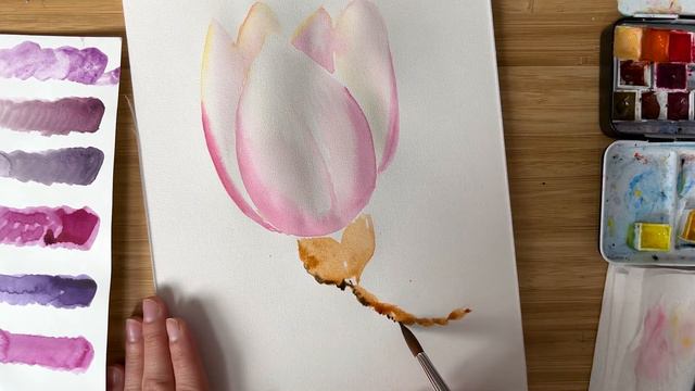 How to Create a Watercolor Magnolia Painting: A Step-by-Step Guide смотреть онлайн