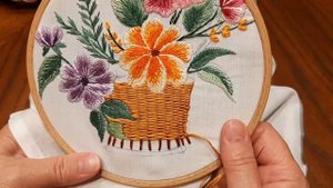 Вышивка гладью для начинающих. Первые шаги. Урок 10.  Stitch embroidery for beginners. Lesson 10.
